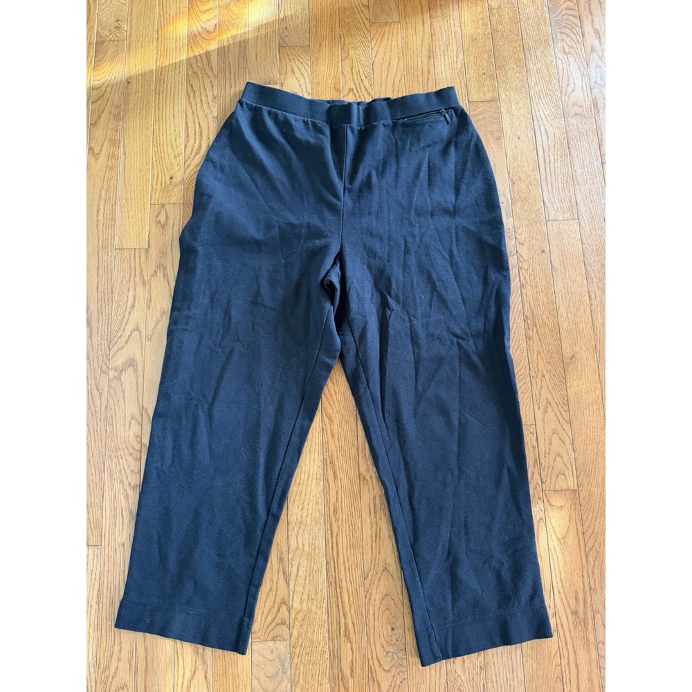 Talbots Everyday Stretch Ankle Pants Pull-on Elastic Waistband Sz L